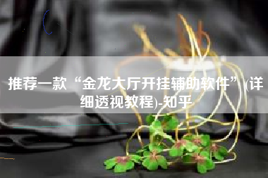 推荐一款“金龙大厅开挂辅助软件”(详细透视教程)-知乎