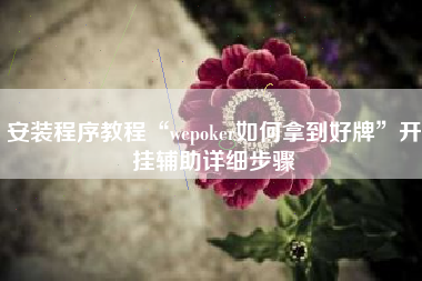 安装程序教程“wepoker如何拿到好牌	”开挂辅助详细步骤