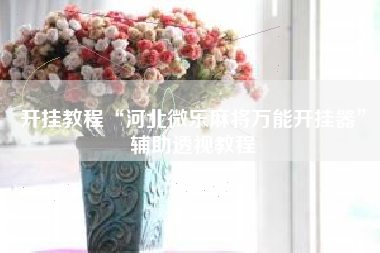 开挂教程“河北微乐麻将万能开挂器”辅助透视教程