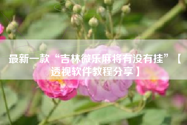 最新一款“吉林微乐麻将有没有挂	”【透视软件教程分享】