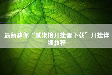 最新教你“贰柒拾开挂器下载”开挂详细教程