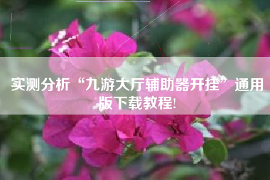 实测分析“九游大厅辅助器开挂”通用版下载教程!