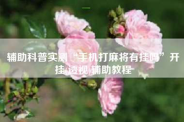 辅助科普实测“手机打麻将有挂吗”开挂(透视)辅助教程