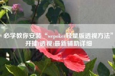 必学教你安装“wepoker轻量版透视方法	”开挂(透视)最新辅助详细