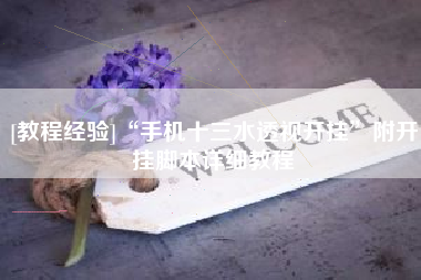 [教程经验]“手机十三水透视开挂”附开挂脚本详细教程
