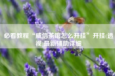 必看教程“威信茶馆怎么开挂”开挂(透视)最新辅助详细