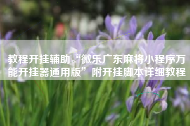 教程开挂辅助“微乐广东麻将小程序万能开挂器通用版”附开挂脚本详细教程