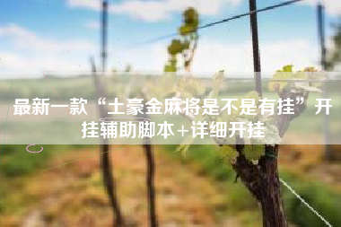 最新一款“土豪金麻将是不是有挂”开挂辅助脚本+详细开挂