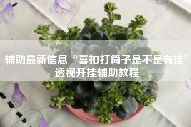 辅助最新信息“喜扣打筒子是不是有挂”透视开挂辅助教程