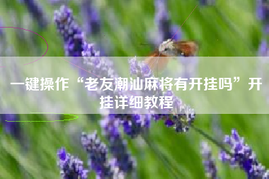 一键操作“老友潮汕麻将有开挂吗”开挂详细教程