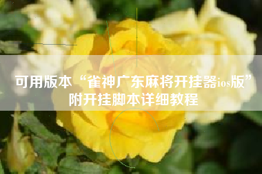 可用版本“雀神广东麻将开挂器ios版	”附开挂脚本详细教程