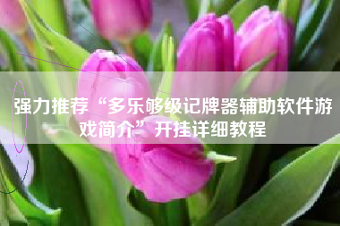 强力推荐“多乐够级记牌器辅助软件游戏简介”开挂详细教程