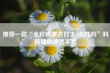 推荐一款“全民内蒙古打大A有挂吗	”科技辅助神器手机