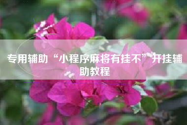 专用辅助“小程序麻将有挂不”开挂辅助教程