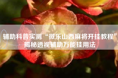 辅助科普实测“微乐山西麻将开挂教程”揭秘透视辅助万能挂用法