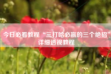 今日必看教程“三打哈必赢的三个绝招”详细透视教程 今日必看教程“三打哈必赢的三个绝招”详细透视教程