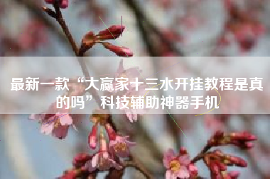 最新一款“大赢家十三水开挂教程是真的吗	”科技辅助神器手机