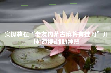 实操教程“老友内蒙古麻将有挂吗”开挂(透视)辅助神器