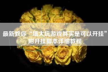 最新教你“填大坑游戏其实是可以开挂”附开挂脚本详细教程