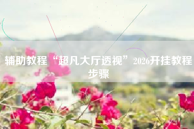 辅助教程“超凡大厅透视	”2026开挂教程步骤