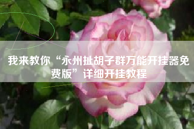 我来教你“永州扯胡子群万能开挂器免费版”详细开挂教程