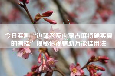 今日实测“边锋老友内蒙古麻将确实真的有挂”揭秘透视辅助万能挂用法
