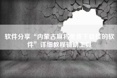 软件分享“内蒙古麻将免费下载挂的软件”详细教程辅助工具
