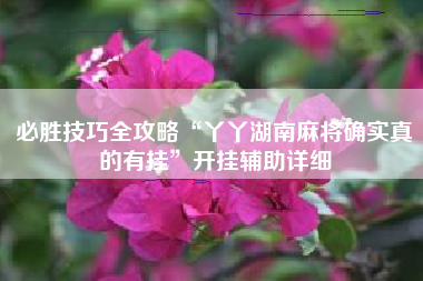 必胜技巧全攻略“丫丫湖南麻将确实真的有挂”开挂辅助详细