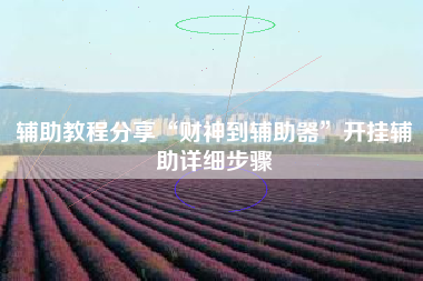 辅助教程分享“财神到辅助器”开挂辅助详细步骤