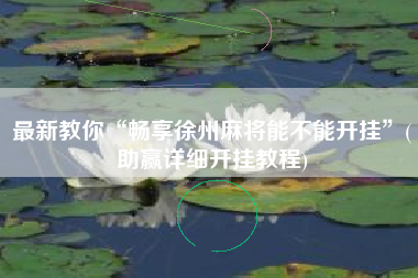 最新教你“畅享徐州麻将能不能开挂”(助赢详细开挂教程)