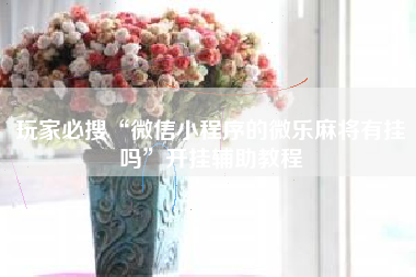 玩家必搜“微信小程序的微乐麻将有挂吗”开挂辅助教程