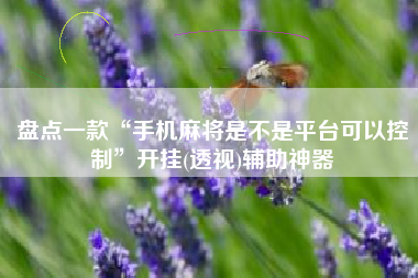 盘点一款“手机麻将是不是平台可以控制”开挂(透视)辅助神器