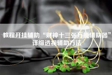 教程开挂辅助“财神十三张万能辅助器	”详细透视辅助方法