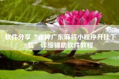 软件分享“雀神广东麻将小程序开挂下载”详细辅助软件教程