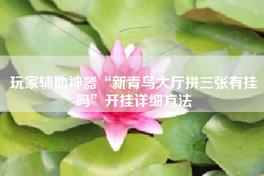 玩家辅助神器“新青鸟大厅拼三张有挂吗”开挂详细方法