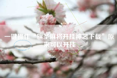 一键操作“旗圣麻将开挂神器下载	”原来可以开挂