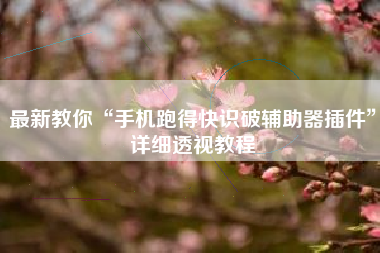 最新教你“手机跑得快识破辅助器插件”详细透视教程